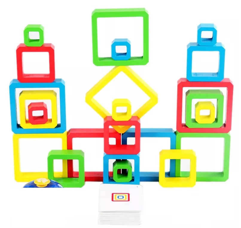 Wooden Frame Stacking Game Biblu box
